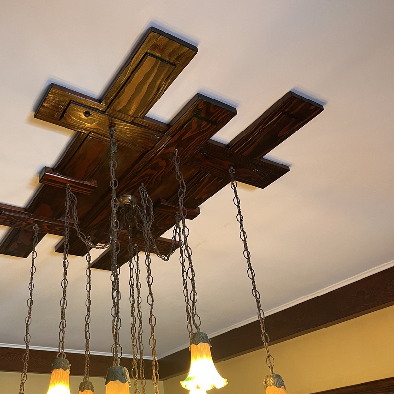 Arts & Crafts inspired chandelier